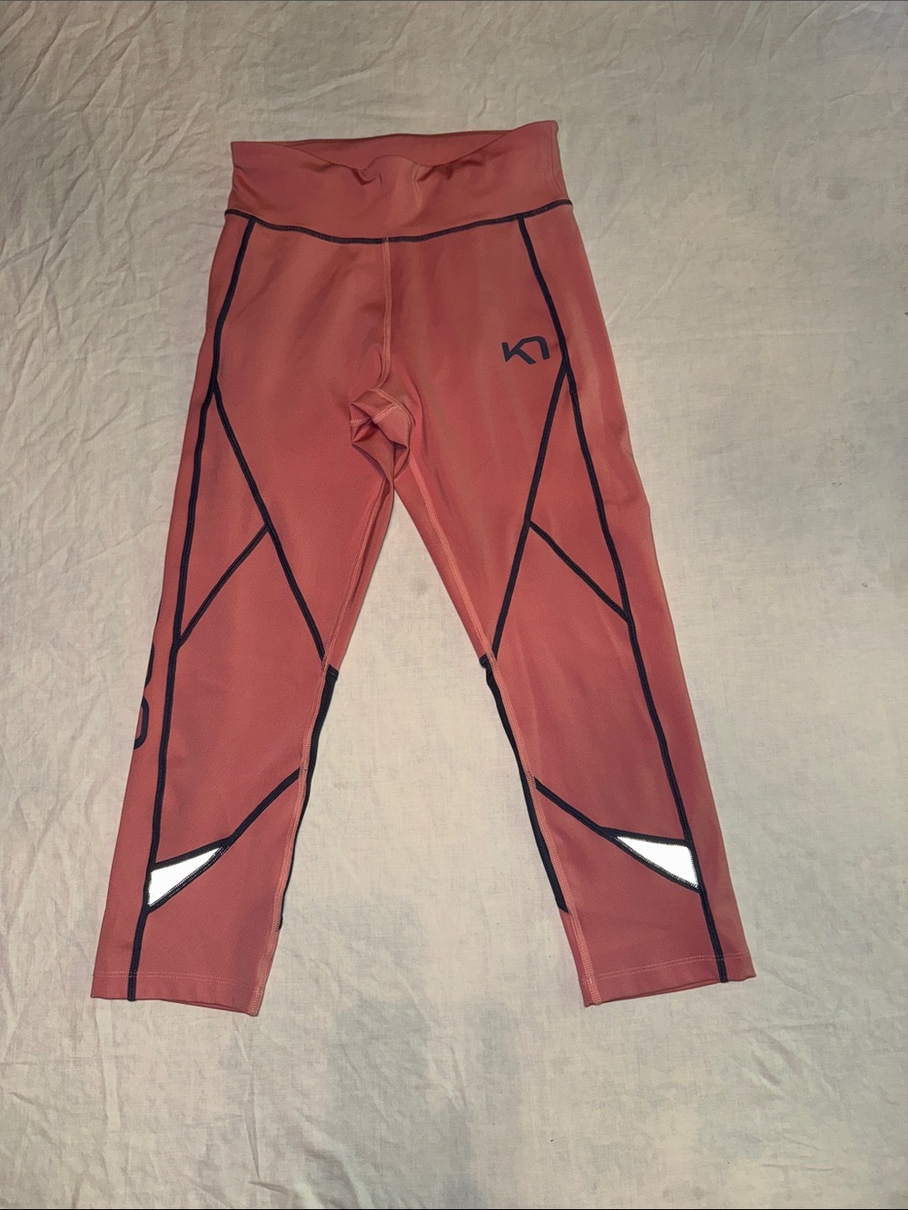 Kari Traa Women’s Pink Active 3/4 Tights with Reflective Panels
